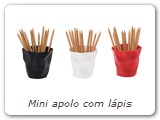Mini apolo com lápis